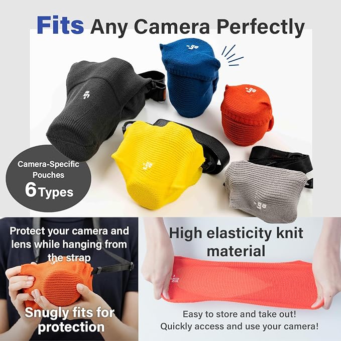 Camera Cover, Square W, Made in Japan, M size, Light Gray