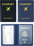 2 Pack Passport covers and Vaccine Card Holder PU Leather Passport Wallet Vaccine Case Protector Slot Travel Passport Wallets for Women & Men (Color 6)