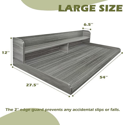 Royxen Laundry Countertop with Storage Universal Fit, Washer and Dryer Countertop with Shelf, Laundry Room Storage, 2-Tier Shelf (Eucalyptus)