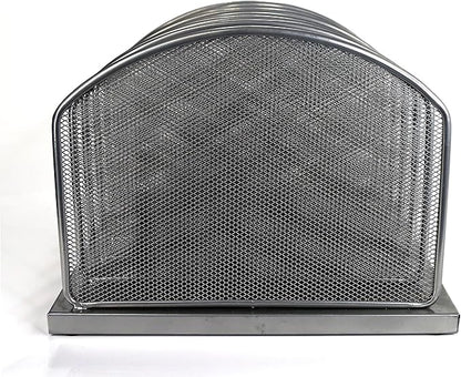 Huron 6-Slot Vertical Organizer, Black Steel Mesh