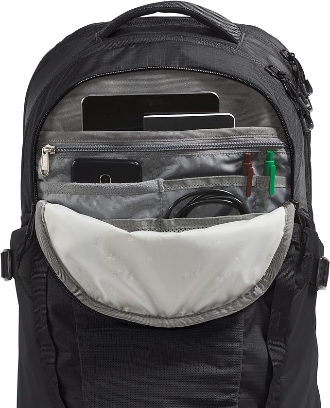 THE NORTH FACE Recon Everyday Laptop Backpack | Daypack with Water Repellent Finish, 16" Laptop Sleeve, 2 Water Bottle Pockets, TNF Black/TNF Black-NPF, One Size