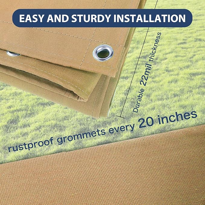 20’x24’ Canvas Tarp Heavy Duty Water Resistant Tarpaulins with Aluminum Grommets,UV Resistant, 22Mil Multipurpose Drop Cloth, 14oz Cover Sheet for Outdoor and Indoor Use with Ropes Yellow