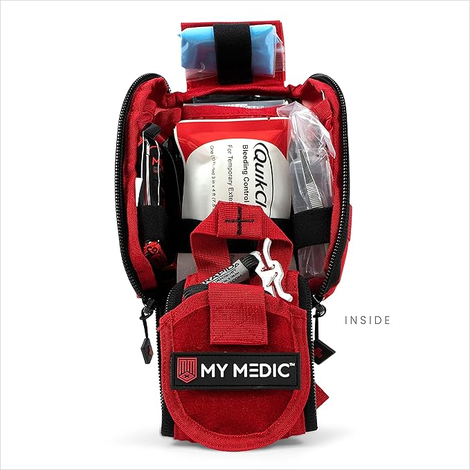 My Medic - TFAK - Ifak Trauma Kit with Tourniquet - HSA/FSA Approved - Over 35 Essential Life Saving First Aid Items for Car or Travel - Black