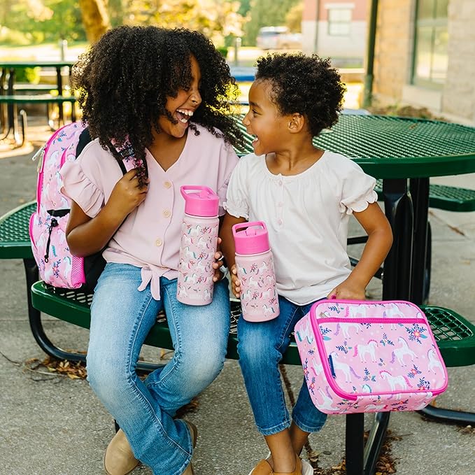 Wildkin Kids Insulated Lunch Box – Durable and Reusable for School & Travel - Magical Unicorns