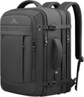 Travel Backpack, 50L Expandable Extra Large Laptop Backpack, Carry On Backpack Water Resistant Business Suitcase Daypack Bag Fits 17 Inch Laptops, Travel Gifts for Men Women, Black