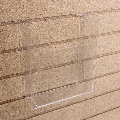 SSWBasics Slatwall Accessories - Clear Styrene Slat Wall Accessory, 8.5'W x 11'H x 2.5'D, Holds Standard Sheets & Magazines - Compatible Literature Holder for 3' on Center Slatwall