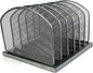 Huron 6-Slot Vertical Organizer, Black Steel Mesh
