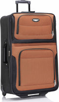 Travel Select Amsterdam 29-Inch Softside Expandable Rolling Upright Luggage, Lightweight 2-Wheel Check-In Suitcase with Push-Button Handle, Orange