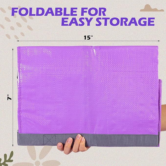 8 Pack Extra Large Moving Bags Heavy Duty Packing Bags with Extra Long Handles and Zippers Storage Totes for College Students Room Dorm Essentials Packing Supplies(Purple)