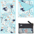 Quick Dry Towel Extra Large 78x35 Inch - Microfiber Beach Towel - Perfect for Beach, Travel, Swimming, Pool, Yoga, Hiking, Camping - Lightweight, Fast Drying, Compact for Adults (Kimono Blue)