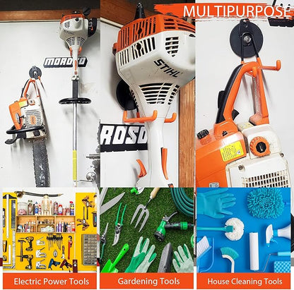 ULIBERMAGNET Magnetic Hooks,Heavy Duty Magnet Hooks,Large Manget with Hooks for Metal Cabinet Pegboard Garage Shelve Cart,4 Pack Tool Hook for Hammer Drill,Garden Tool(3.46inch/Silver)