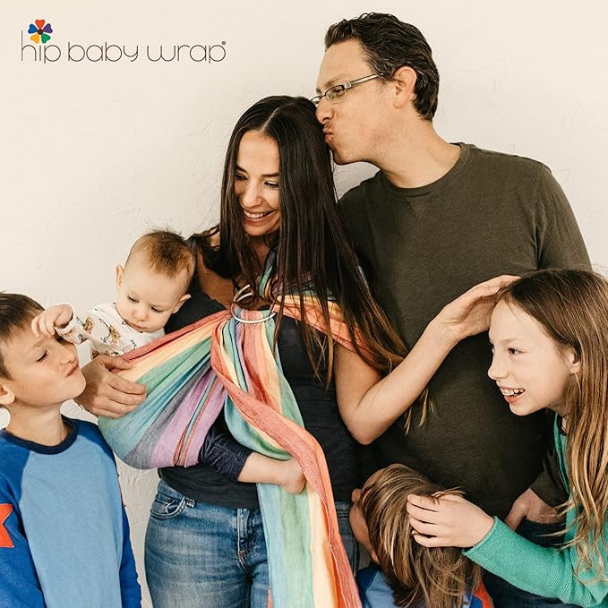 Hip Baby Wrap Ring Sling Baby Carrier for Infants and Toddlers - Beautiful, 100% Soft Cotton Baby Wraps Carrier for Babies 8-35 lbs - Perfect Baby Shower Gifts Moms and Dads - Nursing Cover (Spring)