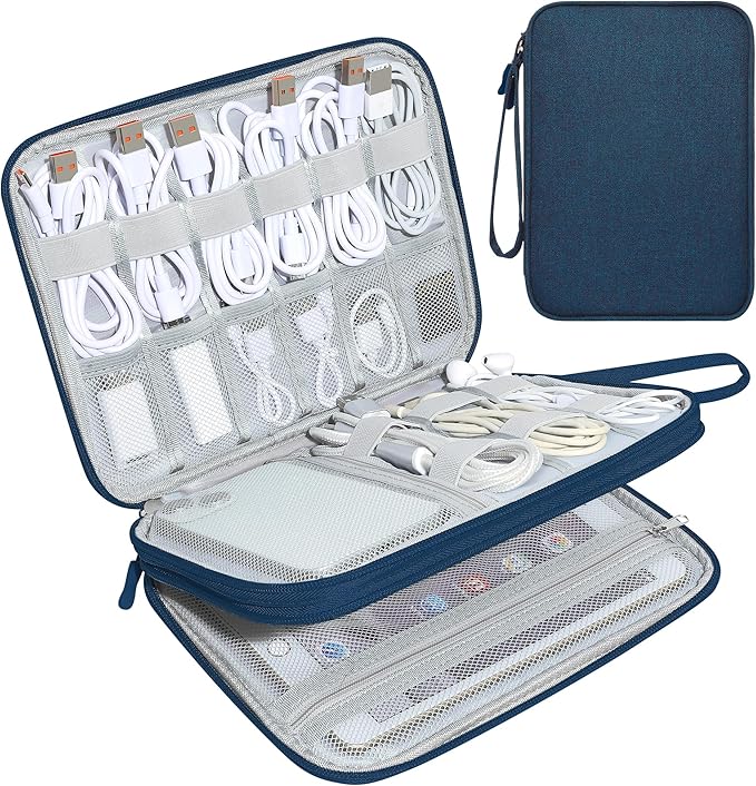 CILLA Electronics Organizer Travel, Travel Cord Organizer Case, Compact Electronics Accessories Bag for Cable, Cord, Charger, Phone