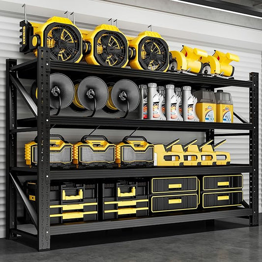 5000LBS Metal Garage Shelving Unit 71" W Storage Shelves Heavy Duty 4 Tier Adjustable Garage Storage Racks Industrial Shelving Utility Rack Shelf for Warehouse/Basement 71" Wx24 Dx70 H