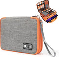 Luxtude Travel Cable Organizer Bag, Electronic Organizer Travel Case Large, Cord Organizers Bag, Tech Bag for Cable Storage/Cord Storage/iPad Pro(up to 11")/Wall Charger/Electronic Accessories