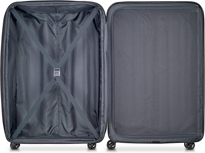 DELSEY PARIS Helium Aero Hardside Expandable Luggage with Spinner Wheels, Blue Cobalt, Checked-Large 28 Inch