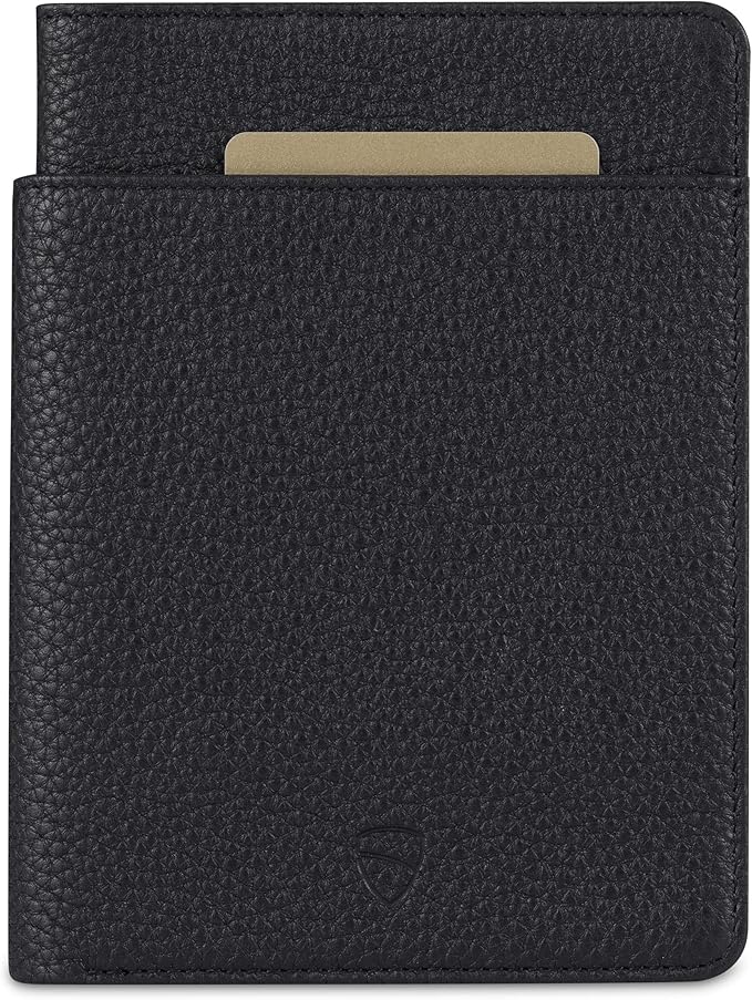 Vaultskin Leather Passport Holder, Slim RFID Blocking Travel Wallet for Men and Women, Fits Passport, Credit Cards, ID, Cash, Passport Cover Ideal Travel Accessories with Gift Box (Kensington)