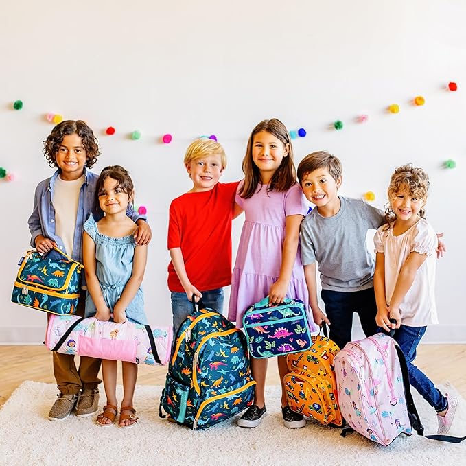 Wildkin Kids Insulated Lunch Box – Durable and Reusable for School & Travel - Rip-Stop Blue