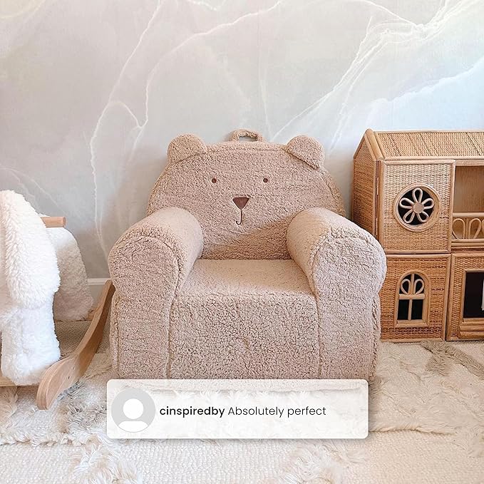 GAP babyGap Sherpa Bear Chair - Greenguard Gold Certified, Blush
