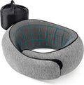 Travel Pillows for Airplanes, Neck Pillow for Traveling Using Memory Foam 360°Support Neck Comfort Relief Neck Pain Convenient Storage, Suitable for Airplanes, Office, Cars, Sleeping (Grey)